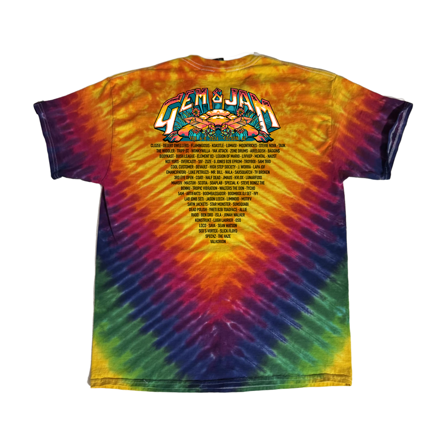 Gem & Jam 2026 Tie-Dye Event Tee